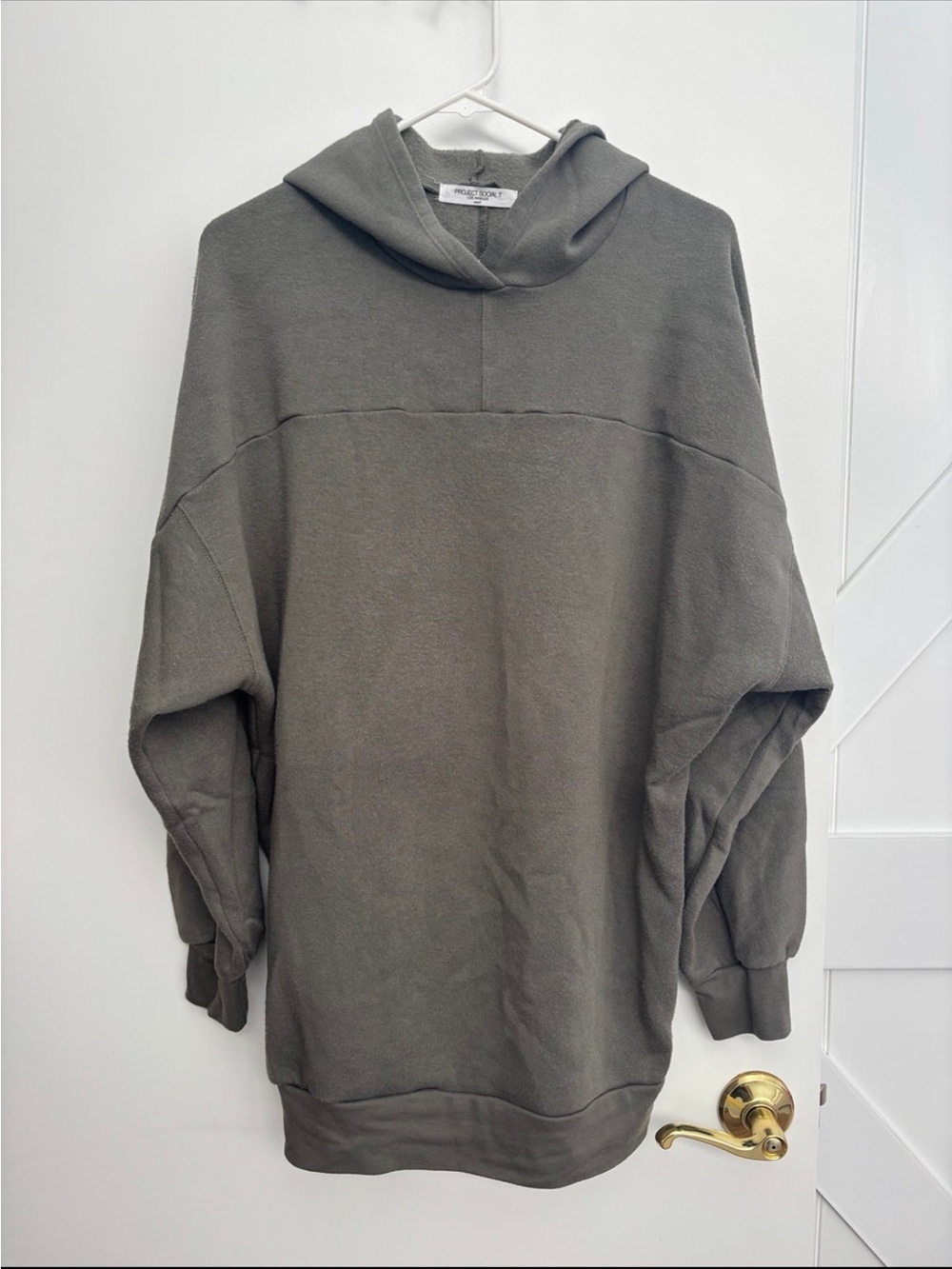 Project Social T Olive Gray Pullover Hoodie